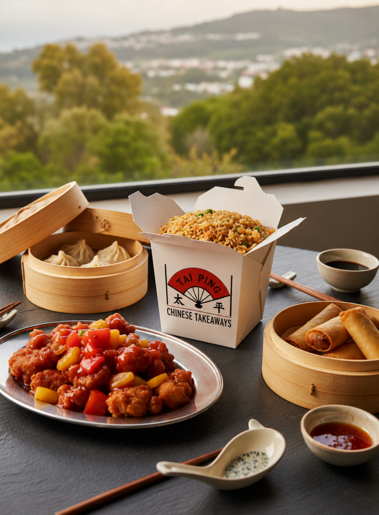 Tai Ping Chinese takeaway dishes ready for collection