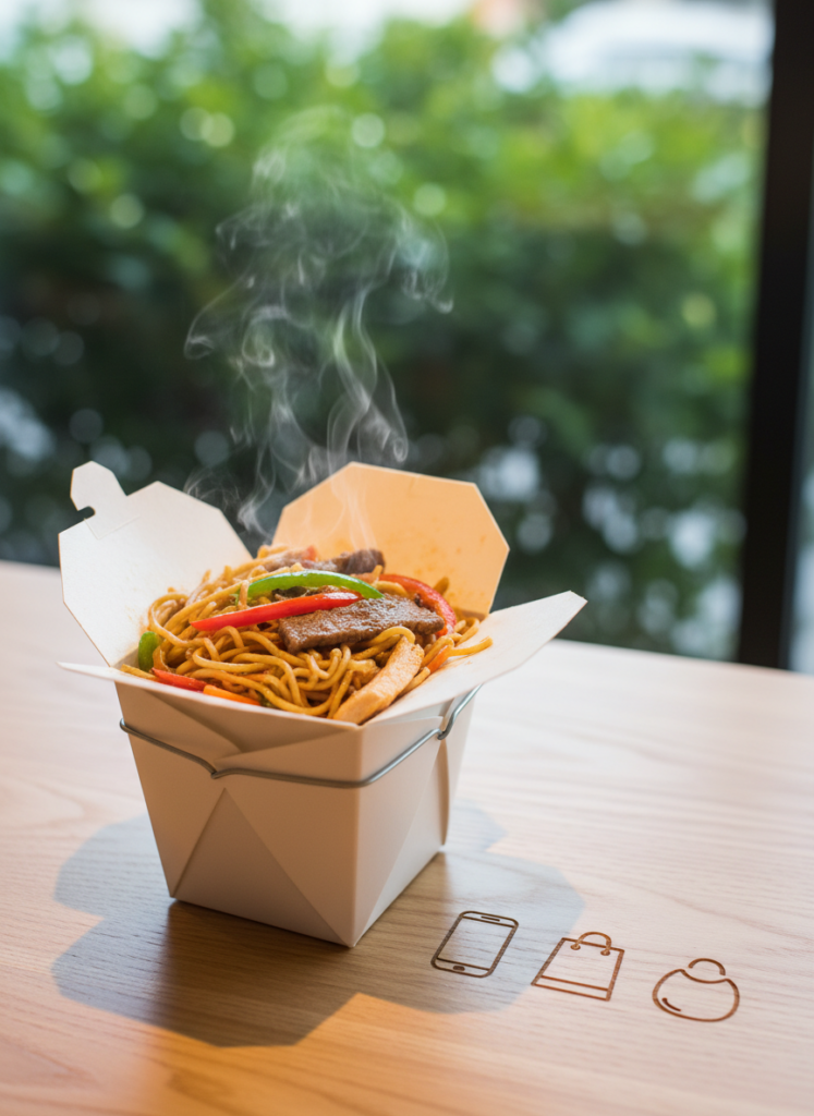 Tai Ping Chinese takeaway ready for collection